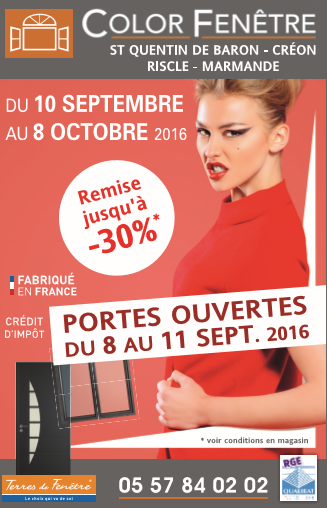 Porte&#x20;ouverte&#x20;du&#x20;08&#x20;au&#x20;11&#x20;Septembre&#x20;2016