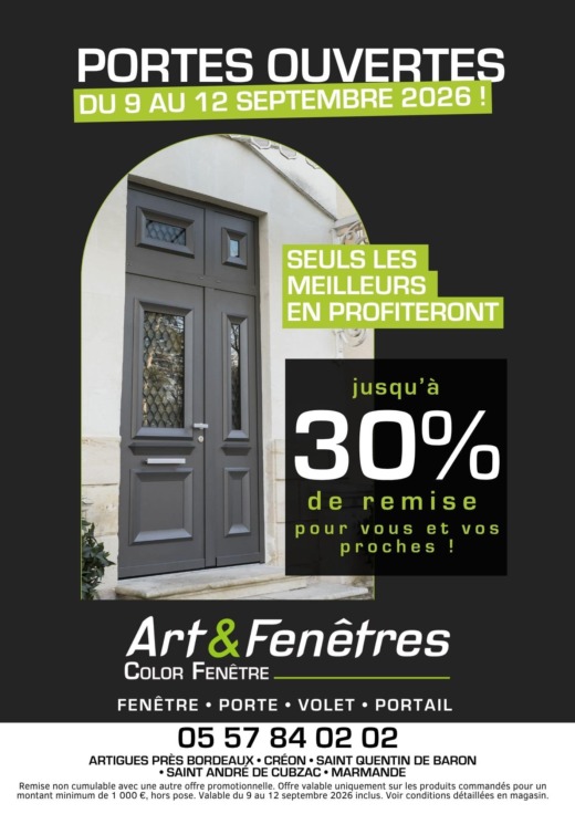 Portes&#x20;Ouvertes&#x20;Art&#x20;et&#x20;Fen&#x00EA;tres&#x20;2026&#x20;&#x3A;&#x20;jusqu&#x2019;&#x00E0;&#x20;30&#x20;&#x25;&#x20;de&#x20;remise&#x20;du&#x20;9&#x20;au&#x20;12&#x20;septembre